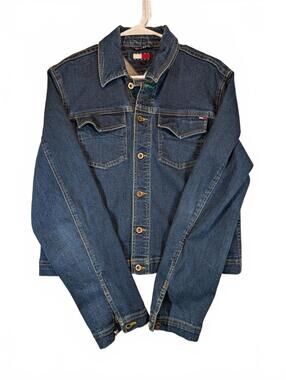 Tommy Jeans Vintage Denim Trucker Button Front Jean Jacket 90s Y2K Womens XL
